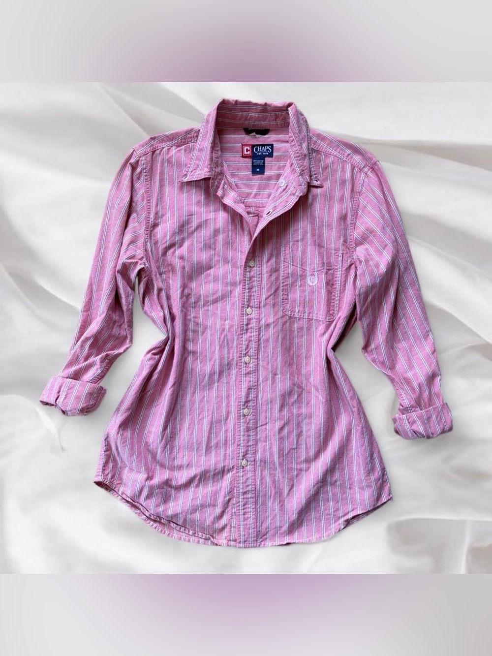Preppy Red Striped Button Down Shirt